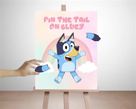 Bluey Pin The Tail On Bluey Party Favors Bluey Birthday Party Etsy