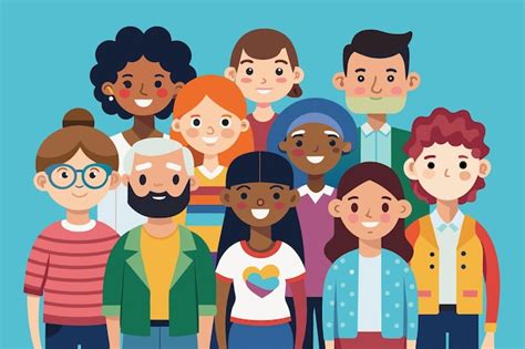 Uma ilustração que retrata um grupo diversificado de pessoas incluindo