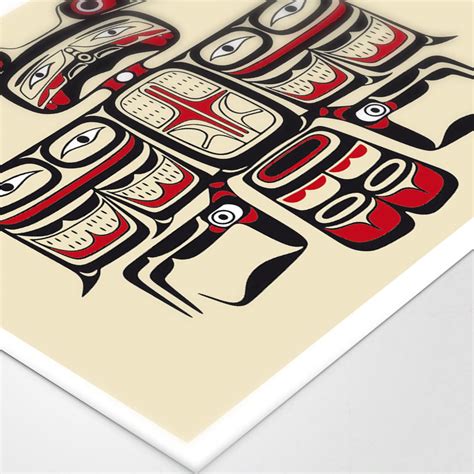 Native Haida Designs Haida Art Print Iilustration Wall Etsy