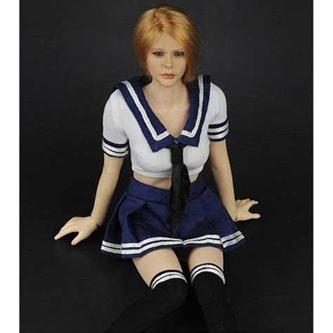 1 6 Scale Figure Doll Clothes Sailor Suit Stockings Underwear Outfit