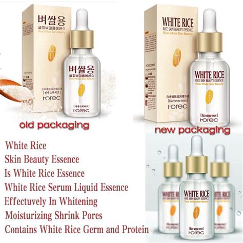 100 Original Rorec White Rice Essence Serum Whitening Protein Shrink