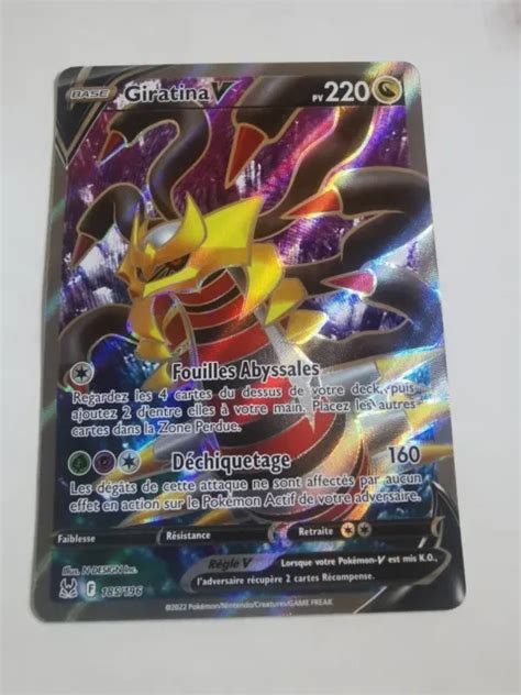 Carte Pok Mon Giratina V Full Art Origine Perdue Eb Neuve Fr