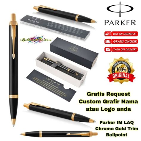 Jual PULPEN PARKER ORIGINAL IM LACQUER CHROME TRIM GOLD BALLPOINT