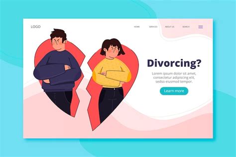 P Gina De Inicio Del Concepto De Divorcio Vector Gratis