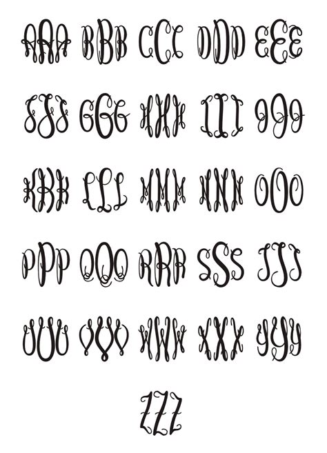 Monogram Font Svg Png Dxf Files Nbkomputer