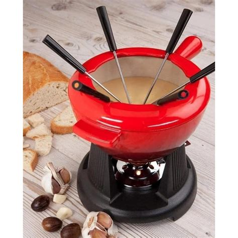 Bộ nồi ăn lẩu kèm bếp Le Creuset Fondue Set M Holzgriff 2L Gia dụng