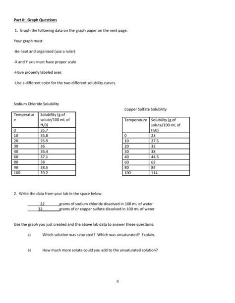 Solubility Curve Practice Problems Worksheets 1