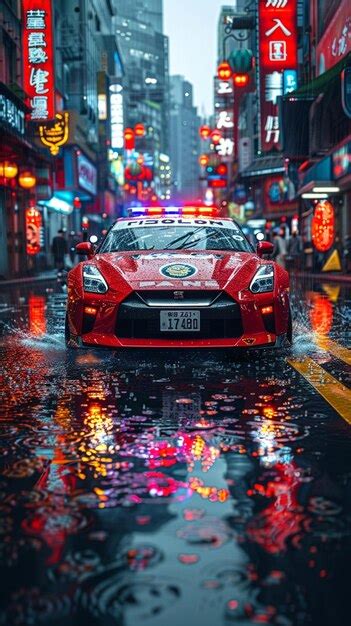 Premium Photo | A HighSpeed Chase Between Police Car Wallpaper