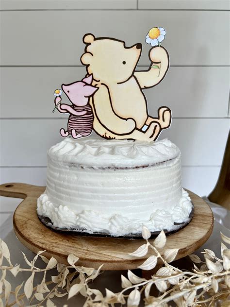 Winnie The Pooh Paper Cake Topper Pooh Piglet Daisy Etsy