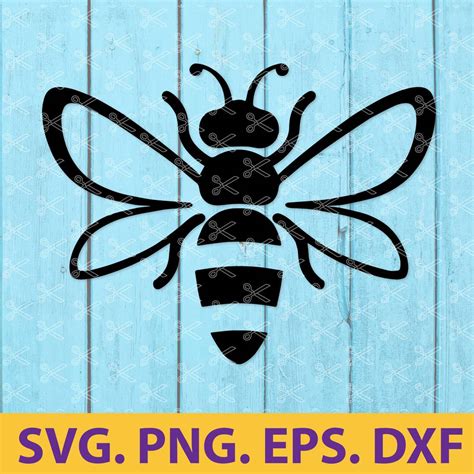 Dxf Bee Svg Cutting File Clipart Digital Download Svg Eps Png