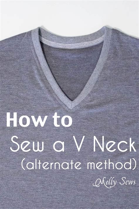 How To Sew A V Neck Alternate Method Melly Sews