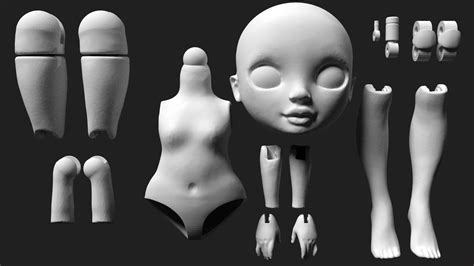 Stl File Replacement Body For Female Rainbow High Dolls Articulated ♀️ ・3d Printable Model To