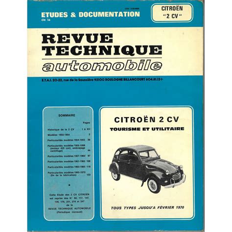 CITROEN 2CV jusque 1970 RRTA0060 2 Réédition