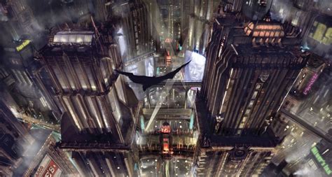 Gotham City Concept Art Batman Arkham Knight