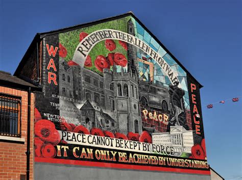 "War and Peace" mural, Ballymacarrett,... © Albert Bridge :: Geograph ...