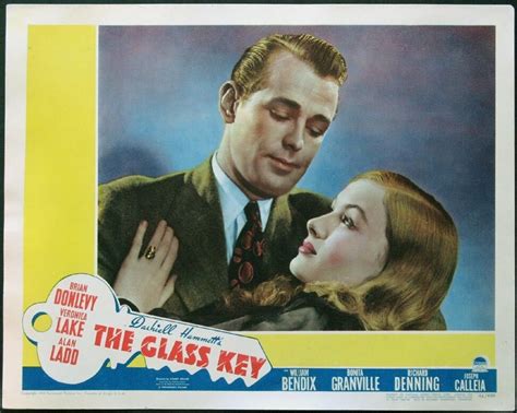 The Glass Key Alan Ladd Veronica Lake Portrait 1942 Lobby Card Ebay