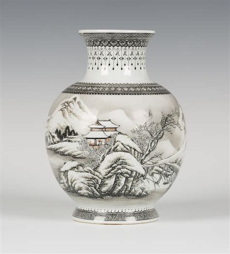 A Chinese porcelain vase, mark of Qianlong but Republic period, the ...