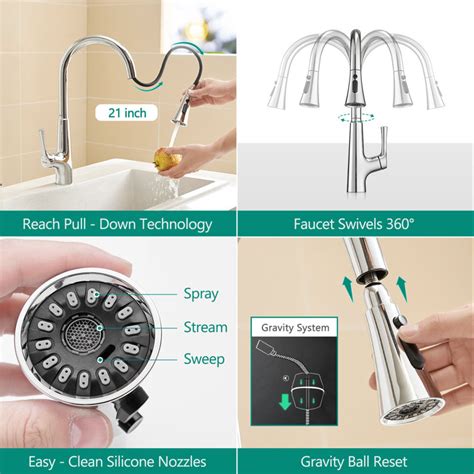 Flg Pull Down Touchless Kitchen Faucet Wayfair