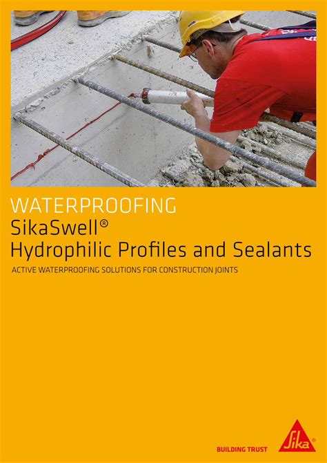 Pdf Sikaswell Hydrophilic Profiles And Sealants Waterproofing Basement Waterproofing With