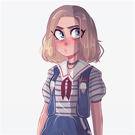 Stranger Things Robin By Courtneysketches Courtneysketches Scoops Ahoy Ice Cream Maya Hawke