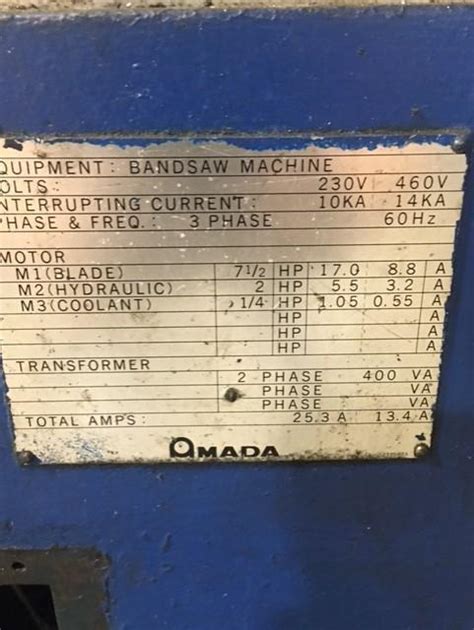 Amada Ha W Automatic Bandsaw Stock Deer Creek Machinery