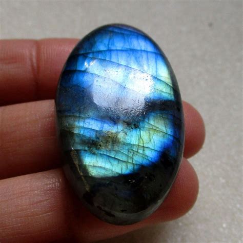 Natural Blue Flash Labradorite 100 Genuine Loose Cabochon Etsy Blue Flash Labradorite