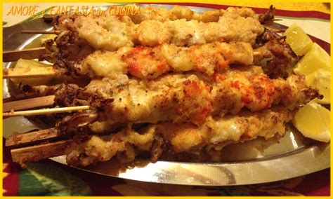 Spiedini Di Pesce Gratinati Amore E Fantasia In Cucina