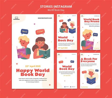 Premium Psd Illustrated World Book Day Instagram Stories