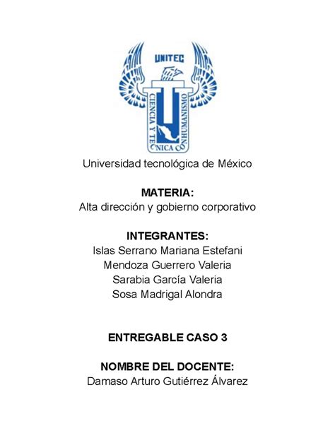 Entregable Universidad Tecnol Gica De M Xico Materia Alta