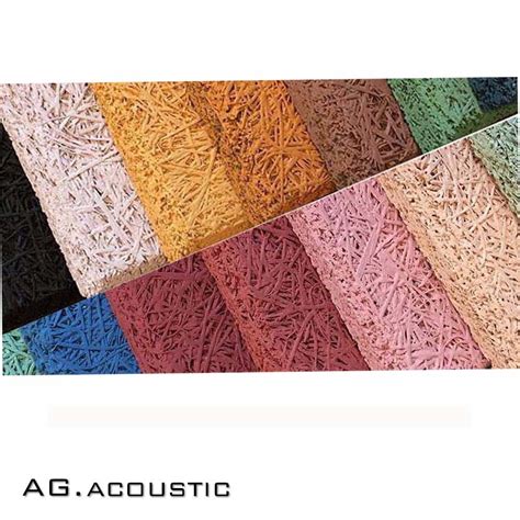 Ag Acoustic Decorative Board Painted Wood Wool Wall Panels Sound