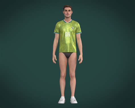 ArtStation - Soccer Green jersey Player-06 | Resources