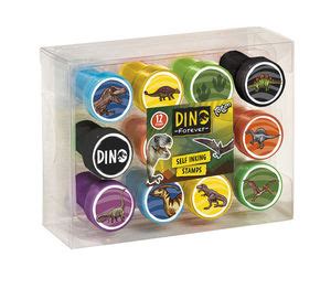 PACK 12 SELLOS CON TINTA DINO Material Escolar Y Creatividad Varias