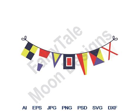 Nautical Flags Svg, Dxf, Eps, Png, Jpg, Vector Art, Clipart, Cut File ...