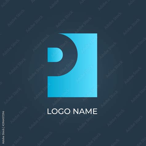 Letter P Logo Isolated Alphabet Vector Vector De Stock Adobe Stock