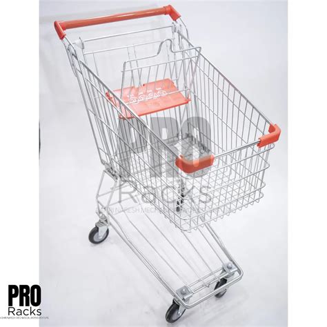 Asian Style Stainless Steel Shopping Trolleys Basket Capacity L