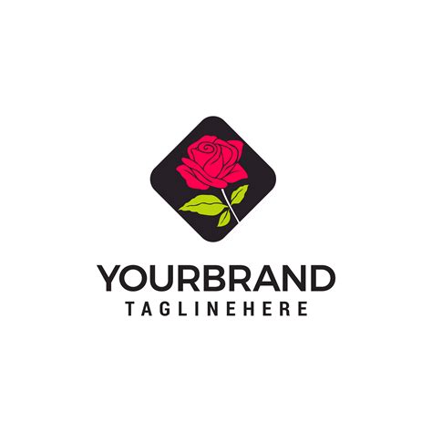 rose logo design concept template vector 578313 Vector Art at Vecteezy