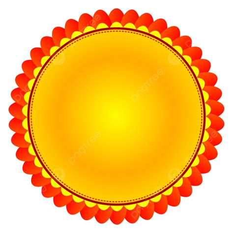 Yellow And Red Circle Flower Banner Shape Vector, Circle, Banner, Shape PNG Transparent Image ...