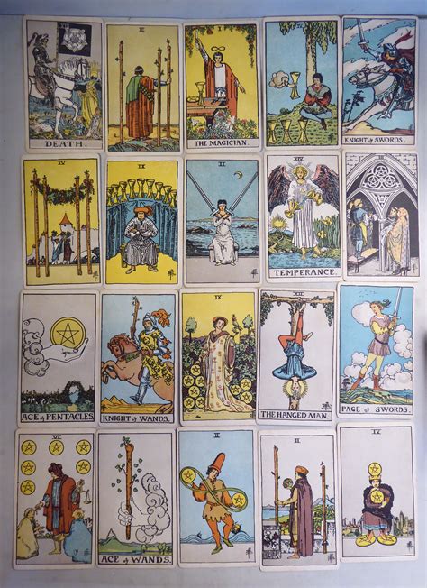 Tarot Cards A 1909 First Edition Of The Rider Waite Roses Lillies