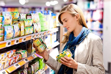 Woman Shopping In Supermarket Stock Image C Science Photo