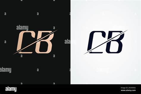 Cb Letter Logo Design Vector Template Gold And Black Letter Cb Logo