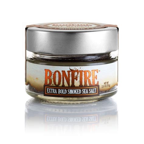 Bonfire® Extra Bold Smoked Sea Salt Glass Jar Saltworks®