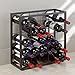 Amazon Wine Enthusiast Black Steel Bottle Stackable Grid Home