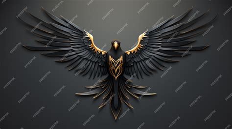 Premium Photo | A black bird symbol illustration exudes powerful ...