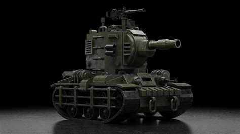 3D A stylized model of the Soviet KV-2 tank model - TurboSquid 2042852