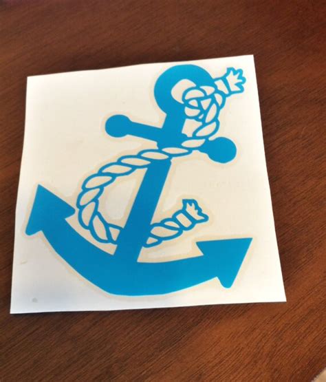 Items Similar To Nautical Anchor And Rope Car Decal Anchor Decal On Etsy