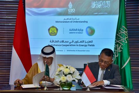 Teken Mou Indonesia Dan Arab Saudi Sepakat Pererat Kerja Sama Energi