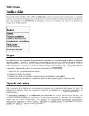 Indización pdf Indización De acuerdo a la norma ISO 5963 1985 la