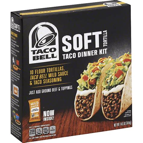 Taco Bell Soft Tortilla Taco Dinner Kit 10 Ct Mexican Edwards Food Giant