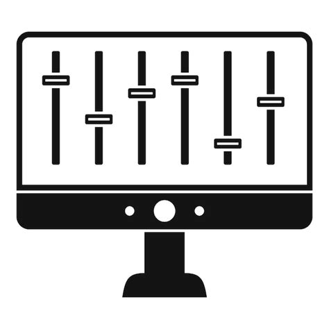 Premium Vector Equalizer Monitor Icon Simple Illustration Of