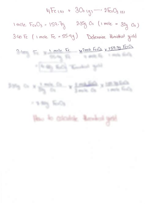 SOLUTION: Calculate theoretical yield - Studypool